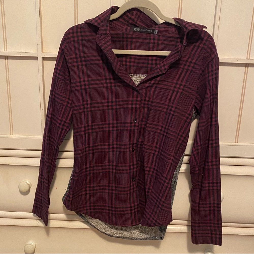 Jet by John Eshaya Plaid/Sweater Button down
